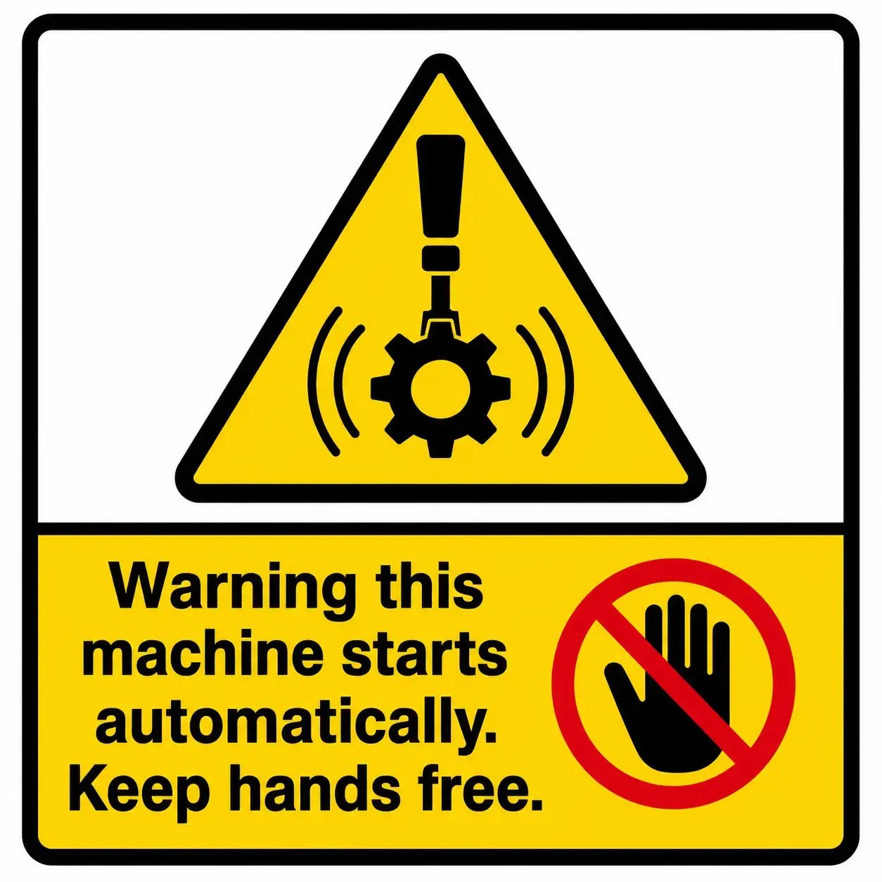 Warning Sign on Machine ISO 7010