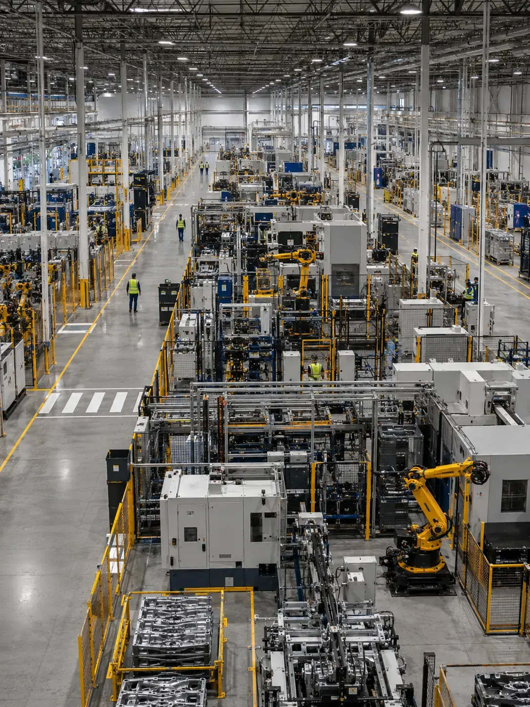 Birds eye modern factory