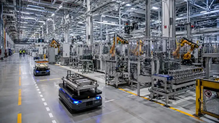 Factory with AGV
